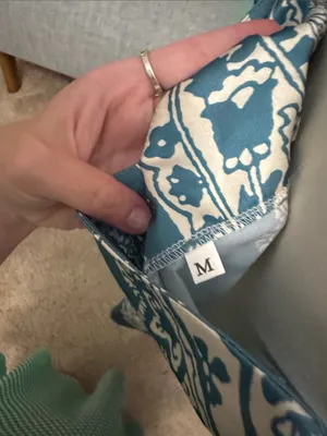 Teal Paisley Satin Slip Dress thumbnail 6