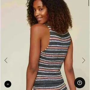 O'Neill | NWT Women's Blue Pink White Montauk Surf Stripe Flowy Sweater‎ Tank, M thumbnail 3