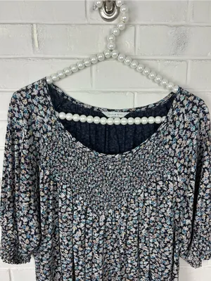 Lucky Brand Floral Peasant Top Size L thumbnail 3