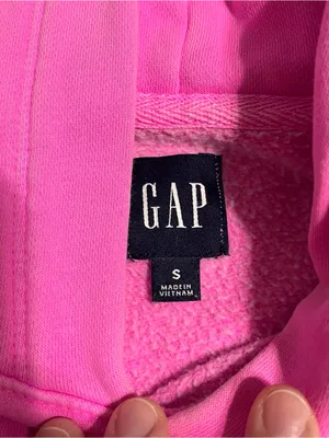 GAP Women's Bright Pink Hooded Sweatshirt thumbnail 2