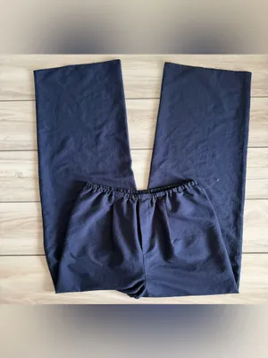 Studio Park Amy Stran Wide Leg Pleated Pant Navy Size Medium Tall EUC thumbnail 4