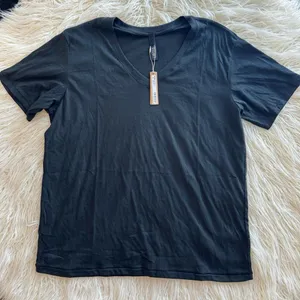 Skims Threadbare Cotton V-Neck T-Shirt Soot Size Large thumbnail 2