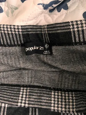 Plaid skirt Black thumbnail 3