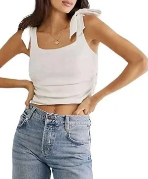 NWOT Boulevard Top in white, 16” p2p lots of stretch size Large thumbnail 1