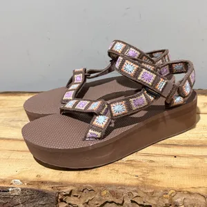 NEW TEVA women's flatform universal crochet sandal in unwind Size 9 A23 thumbnail 3