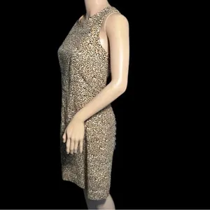 NWT J. CREW Basketweave Sleeveless Sheath Dress Leopard Print Women’s Sz 2 XS/S thumbnail 6