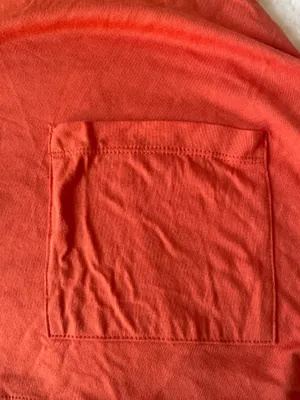 LOGO Lori Goldstein Cotton Modal Knit Top w/ Button Detail A290508 Orange Size L thumbnail 3