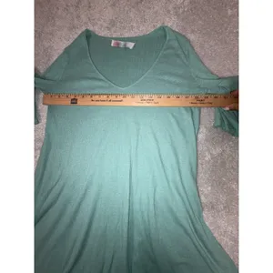 Free People Beach Seashore Mini Dress Women Xs Green Mint Ruffle‎ Sleeve Boho thumbnail 6