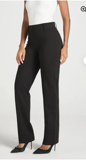 Betabrand Classic DPYP™ Dress Pant Yoga Pant | Straight Black Size LP thumbnail 1