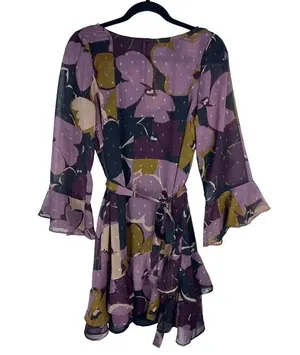 Fit & Flare Floral Ruffle Dress Size Medium thumbnail 1