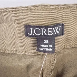 J.Crew Womens Olive Green‎ Wide Leg Utility Patch Pocket Chino Pants Size 28 NWT thumbnail 4