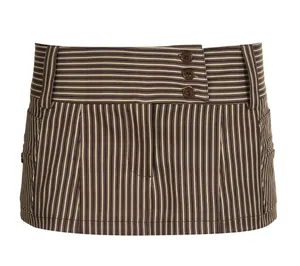 Striped mini skirt Brown thumbnail 2