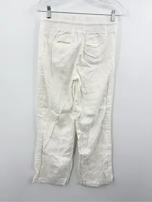 Athleta Cabo Wide Leg Linen White Women's Pants Size 2 thumbnail 2