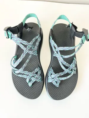 Chaco Dagger strappy water hiking sandals black teal women’s 8 thumbnail 3