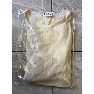 Quince NWOT Organic Cotton Ribbed Long Sleeve Crew Neck Top Oatmeal Beige Small thumbnail 8