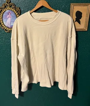 Daily Drills Oversized Raglan Thermal Tee Sz Large thumbnail 1