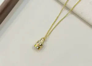 Elegant Gold Necklace with Colorful Pendant thumbnail 2