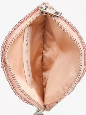 On 34th Hand Beaded Round Pink with White Bows Coin Purse thumbnail 3