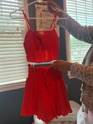 top and short set Red Size XS thumbnail 1