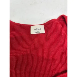 Aritzia Wilfred Tuscany Bodycon Ribbed Midi Dress in Red. Size XXS thumbnail 5