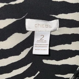Chico’s Brown & Cream Zebra Sleeveless V Neck Bejeweled Maxi Stretchy Dress L thumbnail 8