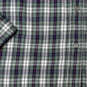 Madewell Flannel Slim Ex-Boyfriend Shirt Green Coltrane Plaid E6002 Size Small‎ thumbnail 5