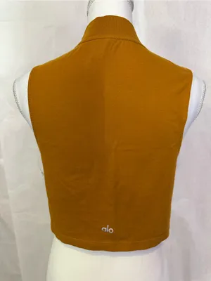 ALO Yoga Sleeveless Crop Top in Rust Orange thumbnail 2