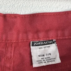 Vintage 90s JORDACHE 100% Cotton Red High Rise Jeans Sz 7/8 23” XS Butter mom thumbnail 7