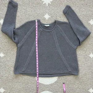 Helmut Lang Gray Plov Open Knit Fine Cord Pullover Sweater Small thumbnail 3