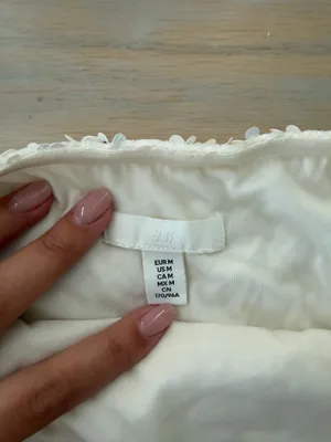 H&M White Sequin Mini Skirt/Top thumbnail 5