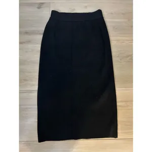 NEW Black Sweater ribbed Knit MIDI Skirt M thumbnail 5