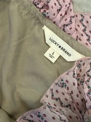 NWT Lucky Brand Coastal Cowgirl Coquette Floral Asymmetrical Midi Dress - Large thumbnail 15