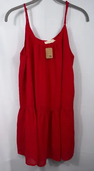 Ninexis Red Ruffle Hem Cami Top Size M NWT Size M thumbnail 1