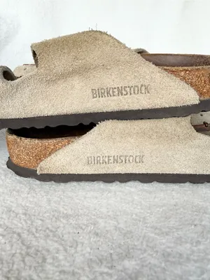 Birkenstock Women’s Suede 2-Strap Buckle Slide Sandals Beige EU 37 US 6 thumbnail 8