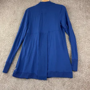Lilly Pulitzer‎ Luxletic Elena Cardigan Woman M Blue Open Front Shawl Athleisure thumbnail 5