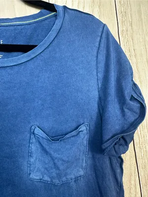 American Eagle Outfitters Favorite T Blue Short Sleeve Pocket Tee thumbnail 3