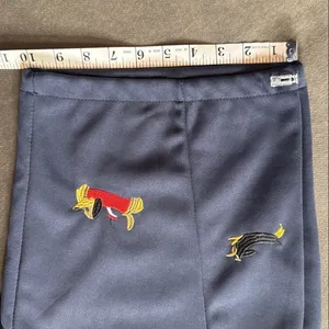 Unisex Blue Embroidered Puppy Baggy Sweatpants Y2K Wide Leg Pant Lantern Trouser thumbnail 8