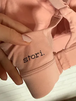 Peach Pink High-Neck Sports Bra thumbnail 3