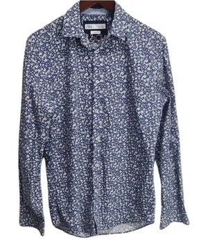 Zara Women's‎ Business Floral Button Down Shirt Size Medium thumbnail 1
