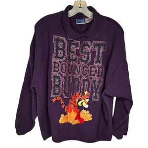 Vintage Disney Pooh Tigger Purple Shirt thumbnail 1