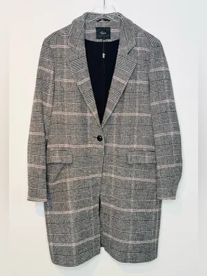 Rails Anders Charcoal Plaid Pink Wool Blend Coat thumbnail 15