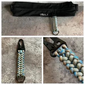 Paracord Keychain NEW Handmade USA North Carolina Blue Gray Sporty thumbnail 4