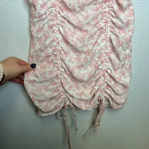 Princess Polly Ivy Hollow Pink Floral Ruched Mini Dress‎ Spaghetti Straps Size 6 thumbnail 6