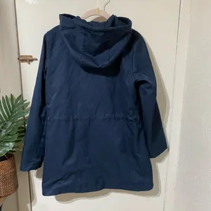 Kate Spade Hooded Jacket Scalloped Pockets Navy XS thumbnail 6