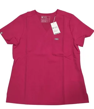 Figs NWT Catarina One-Pocket Womens Scrub Top Technical Collection Pink Medium thumbnail 1