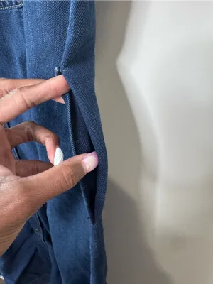 Pilcro Denim Flutter Sleeve MIDI Dress thumbnail 7