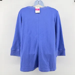 NWT Fresh Produce Two Bikes Sunset Sweatshirt Peri Blue French Terry S SM USA thumbnail 5