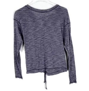 Lululemon Laced With Intent Long Sleeve Heathered Black Grape Size 2 EUC L2152 thumbnail 3