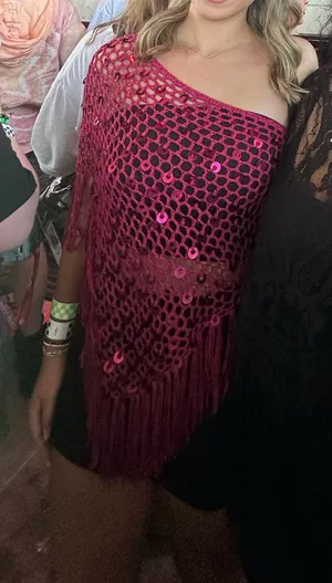 Sequin Fringe Poncho thumbnail 2