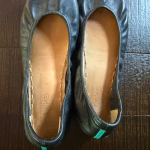 Tieks Ballet Flats Women 9 Matte Black Italian Leather Foldable Classic Office thumbnail 7